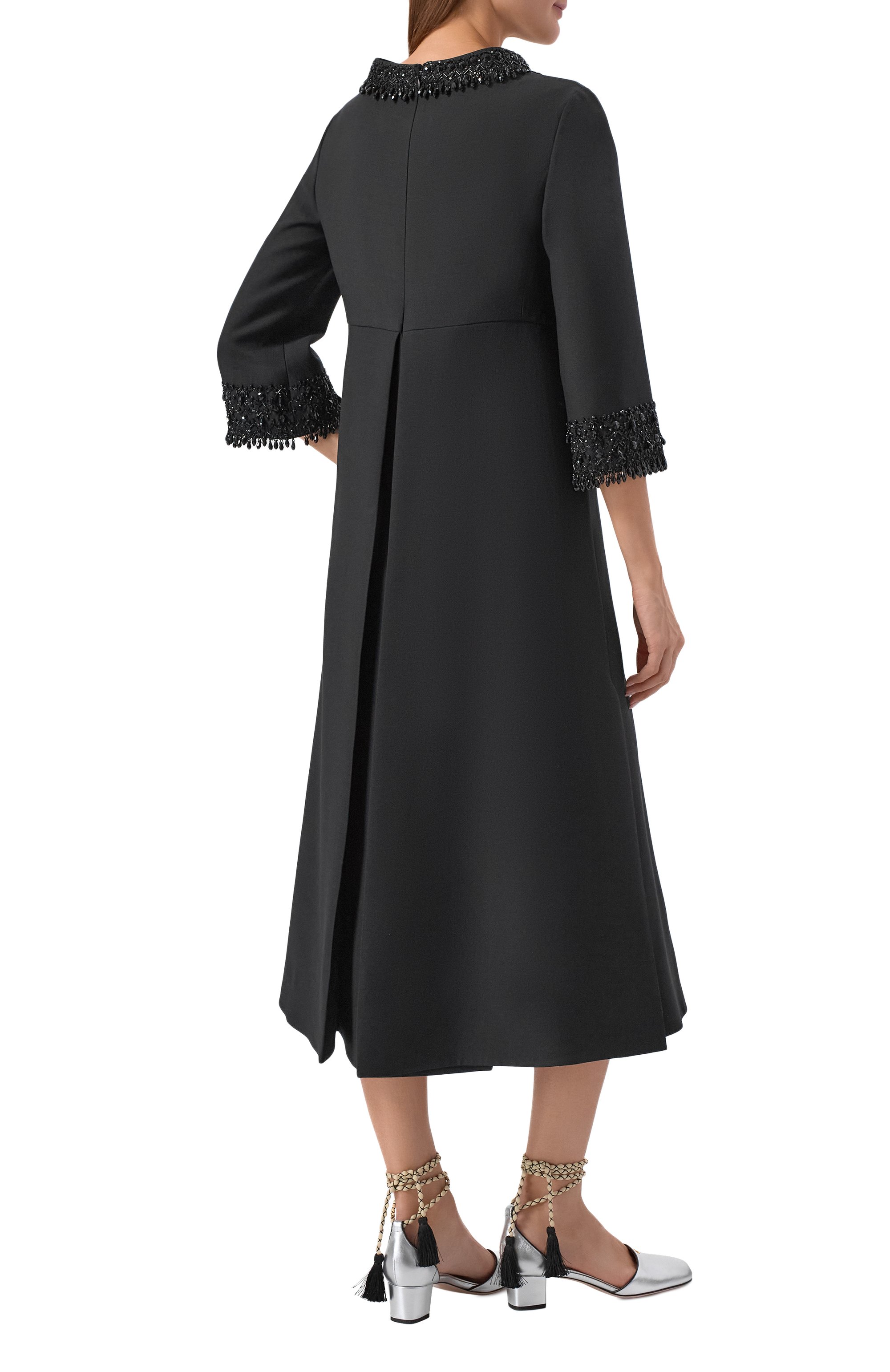 Платье из шерсти и шелка VALENTINO черного цвета по цене 799500 руб., арт. 8B3VAHS1/1CF, фото 3 Платье из шерсти и шелка VALENTINO, арт. 8B3VAHS1/1CF, фото 3