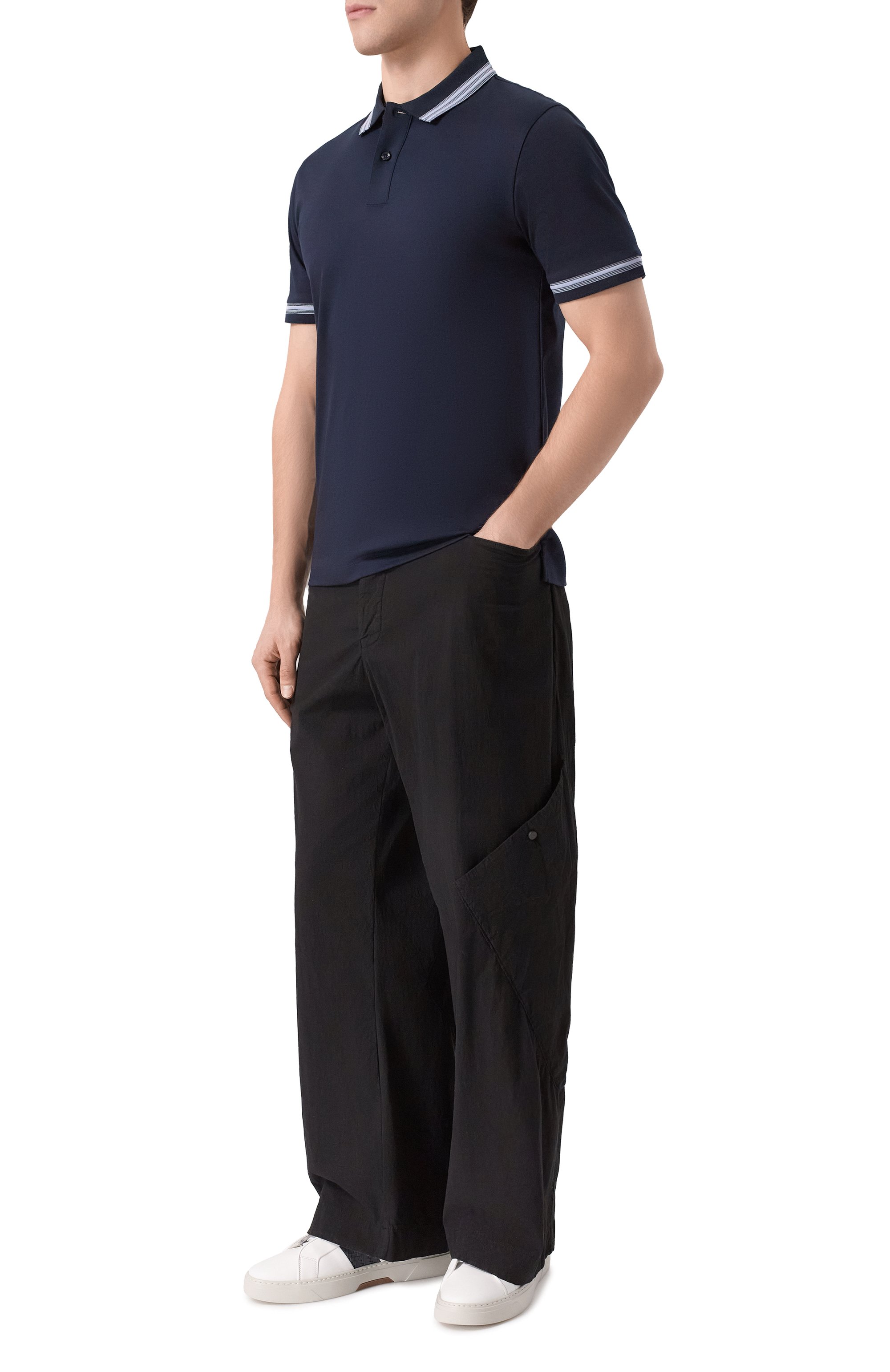 Хлопковое поло BOSS, арт. 50554529, фото 2