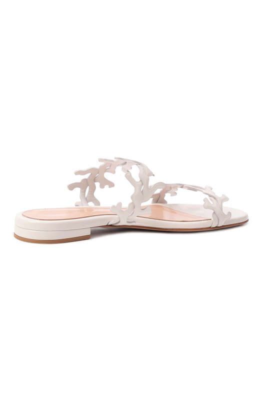 Кожаные шлепанцы Gianvito Rossi G10157.05RIC.NUI0FFW Белый  G10157.05RIC.NUI0FFW Фото 5
