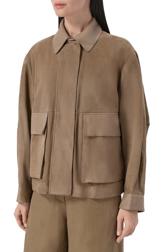Замшевая куртка Giorgio Armani GW003376/AF26012 Хаки  GW003376/AF26012 Фото 3