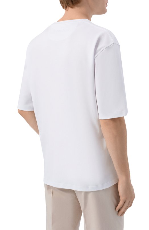 Хлопковая футболка Stefano Ricci MNH6205350/LUXT Белый  MNH6205350/LUXT Фото 4