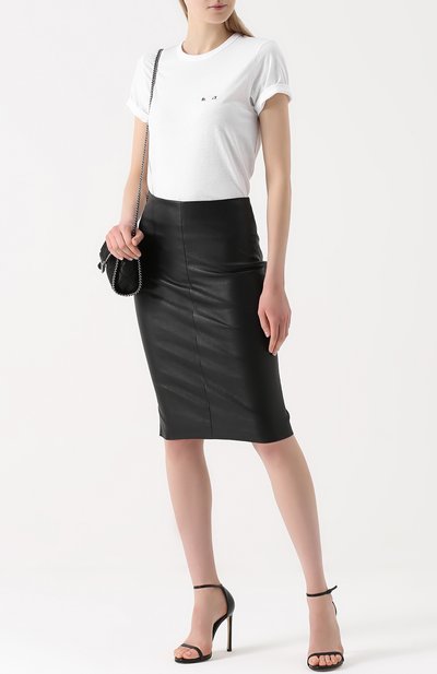 Кожаная юбка-карандаш с разрезом DROME, арт. DPD1306P/D074, фото 2