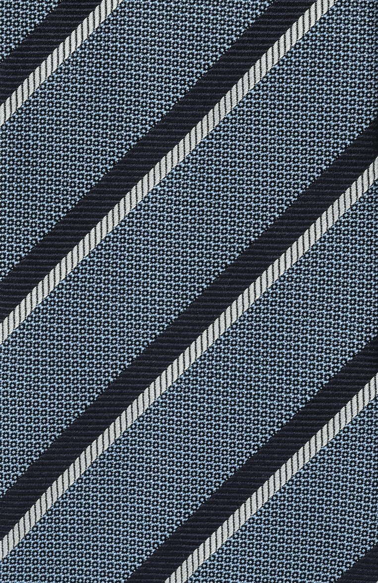 Мужской шелковый галстук ZEGNA тёмно-голубого цвета, арт. 1P8/Z8D06TA8 | Фото 4 (Материал: Текстиль, Шелк; Нос: Не проставлено; Принт: С принтом)