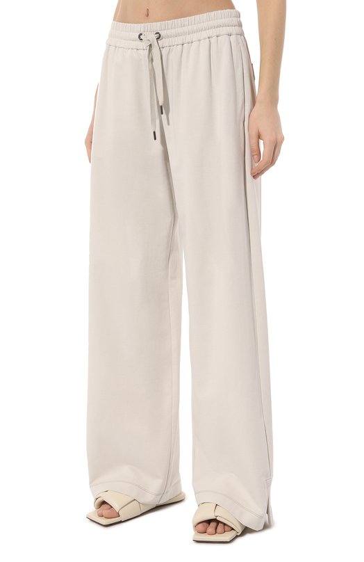 Хлопковые брюки Brunello Cucinelli MH827B1334 Кремовый  MH827B1334 Фото 3