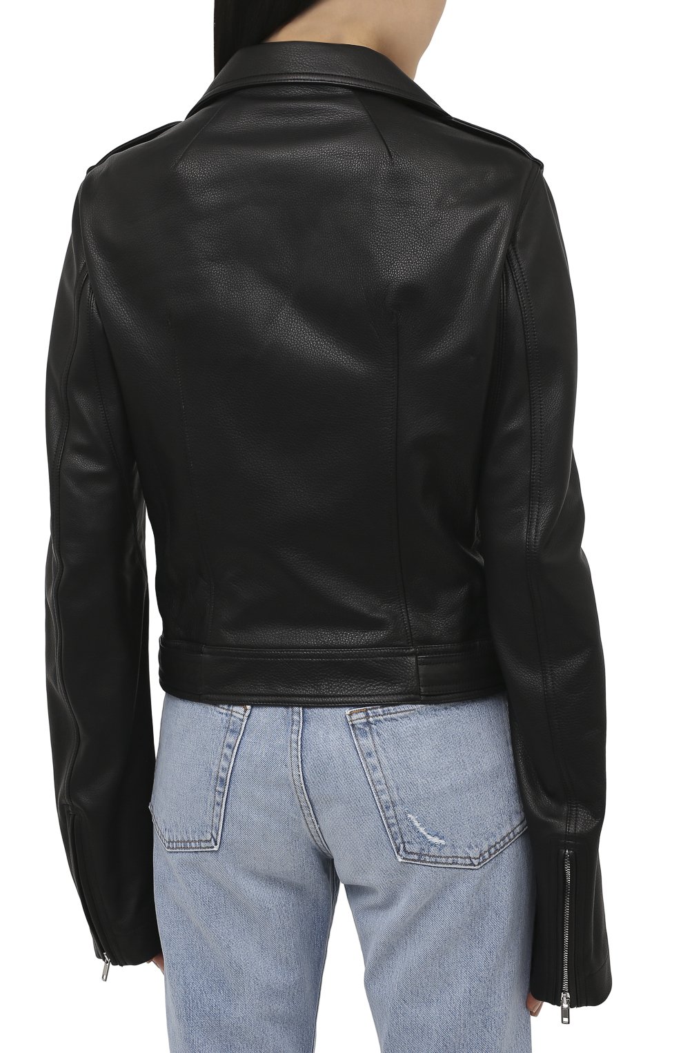 Кожаная куртка RICK OWENS черного цвета по цене 255000 руб., арт. RP21S3714/LC, фото 4 Кожаная куртка RICK OWENS, арт. RP21S3714/LC, фото 4