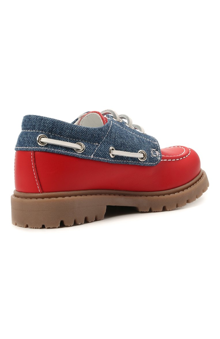 Детские кожаные дерби DSQUARED2 синего цвета, арт. 67090/KIPS/DENIM/18-27 | Фото 3 (Материал внутренний: Натуральная кожа; Региональные ограничения белый список (Axapta Mercury): RU; Мальчики Кросс-КТ: дерби; Нос: Не проставлено; Материал внешний: Натуральная кожа)