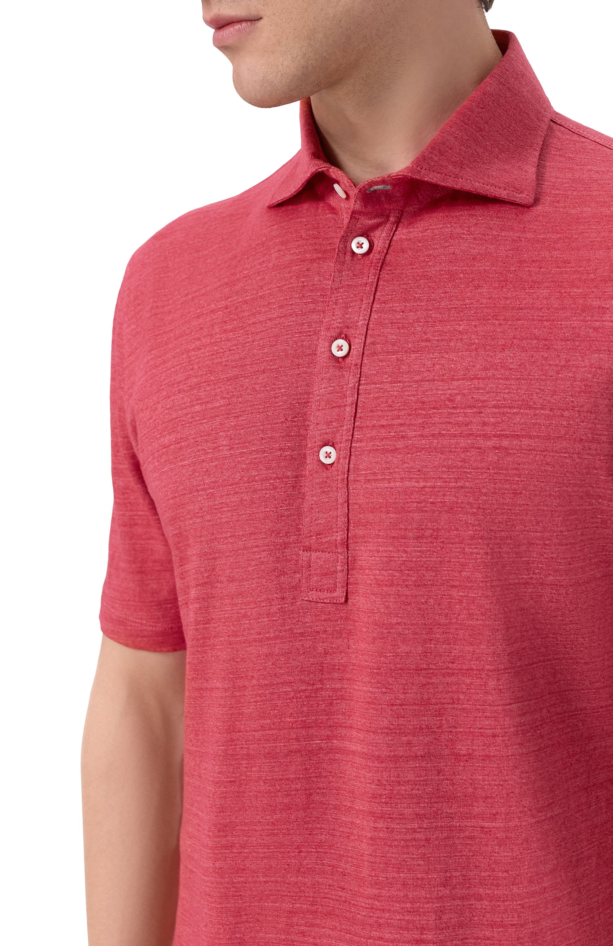 Поло изо льна и хлопка BRUNELLO CUCINELLI, арт. MR8273915, фото 5