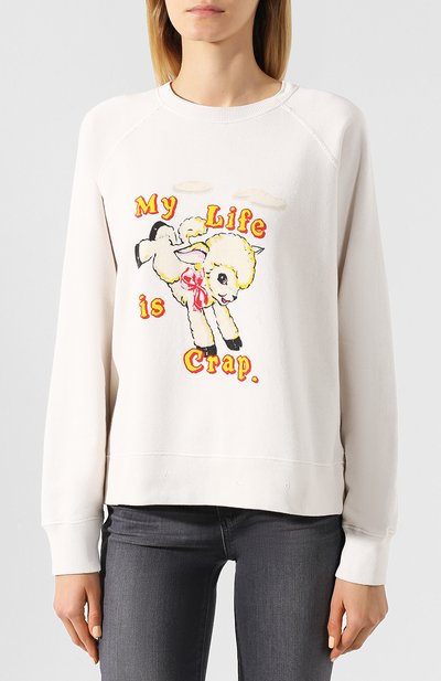 Хлопковый свитшот MARC JACOBS (THE) белого цвета по цене 28600 руб., арт. C6000021, фото 3 Хлопковый свитшот MARC JACOBS (THE), арт. C6000021, фото 3