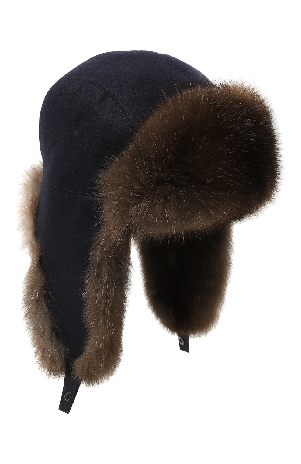 Шерстяная шапка-ушанка с мехом соболя VICTORIA KUSENKOVA, арт. 339103584159, фото 1