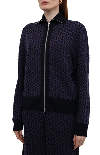 Шерстяной кардиган DRIES VAN NOTEN темно-синего цвета по цене 57950 руб., арт. 212-031270-3707, фото 3 Шерстяной кардиган DRIES VAN NOTEN, арт. 212-031270-3707, фото 3