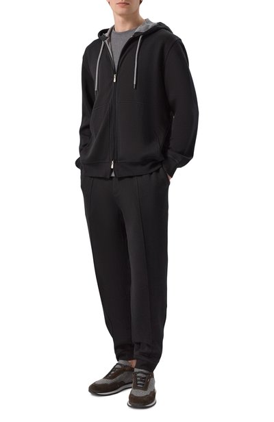 Джоггеры из хлопка и кашемира BRUNELLO CUCINELLI, арт. MM8313263G, фото 2
