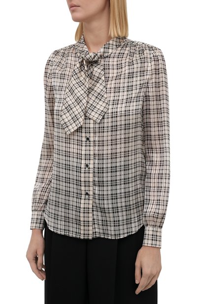 Шелковая блузка SAINT LAURENT, арт. 660885/Y6A98, фото 3