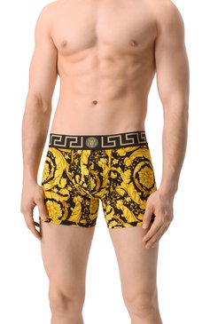 Мужские хлопковые боксеры VERSACE черного цвета, арт. 1001384/1A11188 | Фото 2 (Нос: Не проставлено; Кросс-КТ: бельё; Трусы М: Боксеры; Мужское Кросс-КТ: Трусы; Материал внешний: Хлопок)