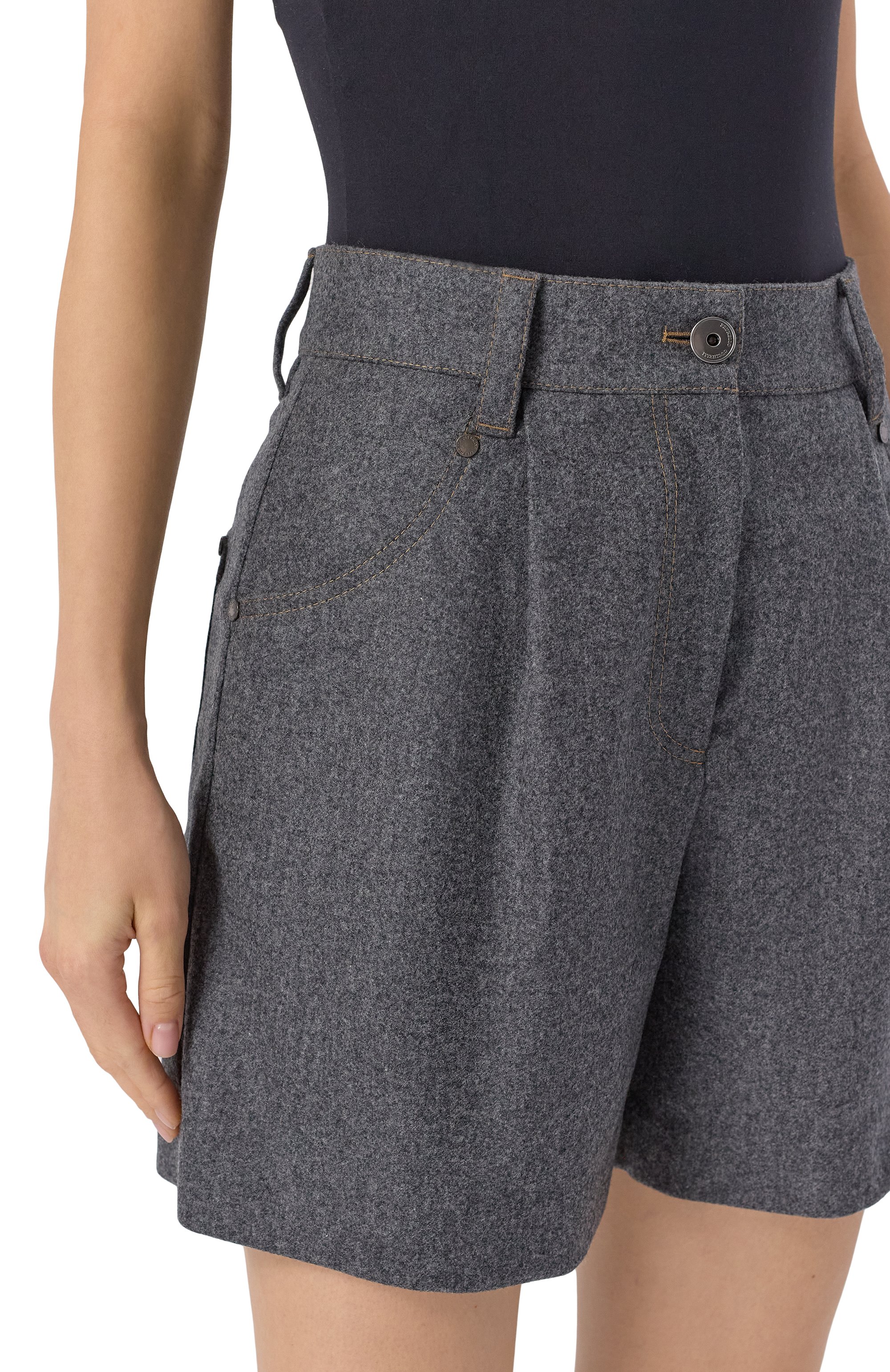 Шерстяные шорты BRUNELLO CUCINELLI, арт. M038PP9073, фото 5