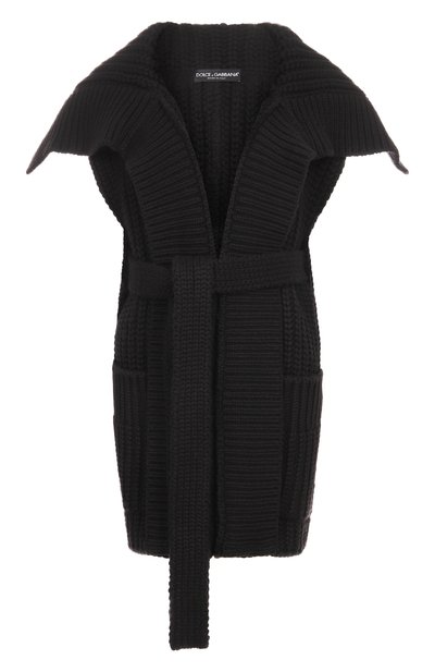 Женский жилет из шерсти и кашемира DOLCE & GABBANA, арт. FXVCKT/JBME2