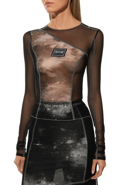 Топ VERSACE JEANS COUTURE, арт. 73HAH206-73DP206 TULLE ST PRINT SPACE/JS107, фото 3