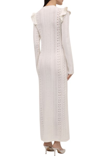 Платье из шерсти и кашемира CHLOÉ кремового цвета по цене 238000 руб., арт. CHC21WMR07580, фото 4 Платье из шерсти и кашемира CHLOÉ, арт. CHC21WMR07580, фото 4