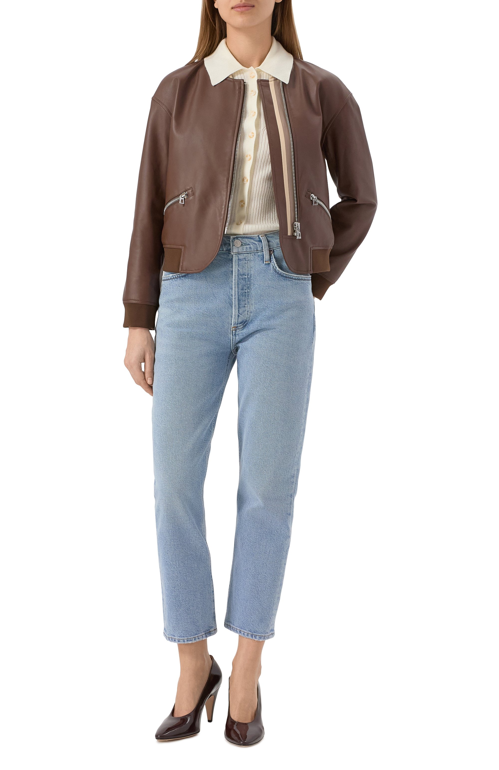 Кожаный бомбер DIEGO M, арт. 25EM-A101, фото 2