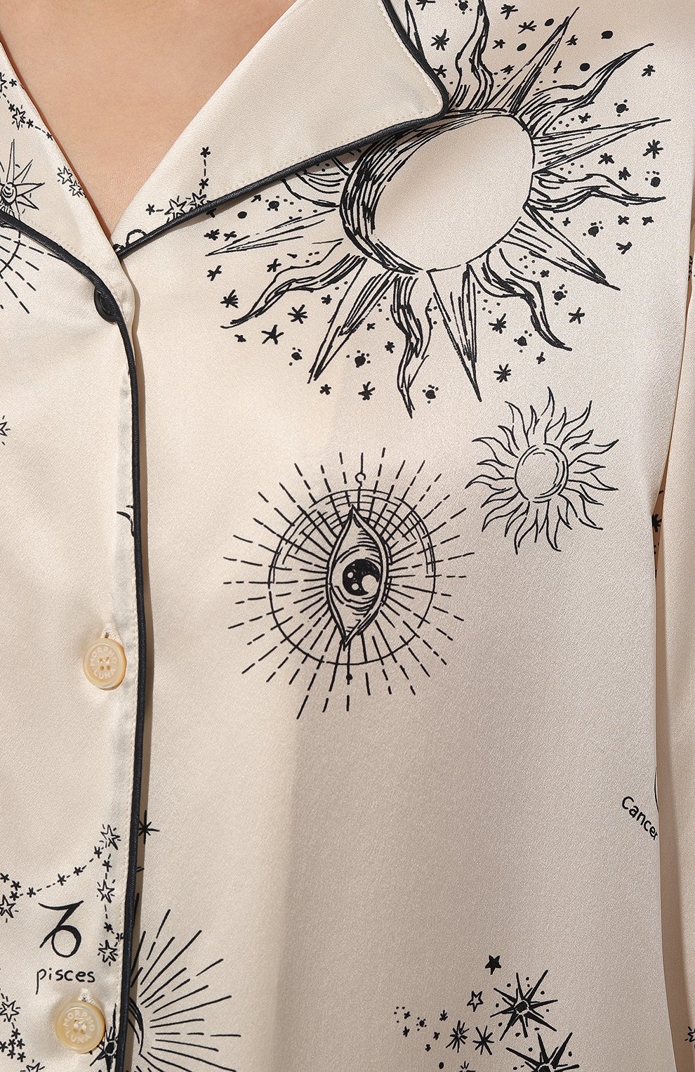 Шелковая пижама MORPHO&LUNA кремового цвета по цене 88450 руб., арт. S31P30IV/PH0EBE, фото 7 Шелковая пижама MORPHO&LUNA, арт. S31P30IV/PH0EBE, фото 7