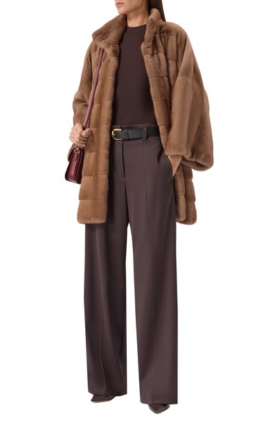 Женская шуба из норки KITON, арт. D60684K0538F54