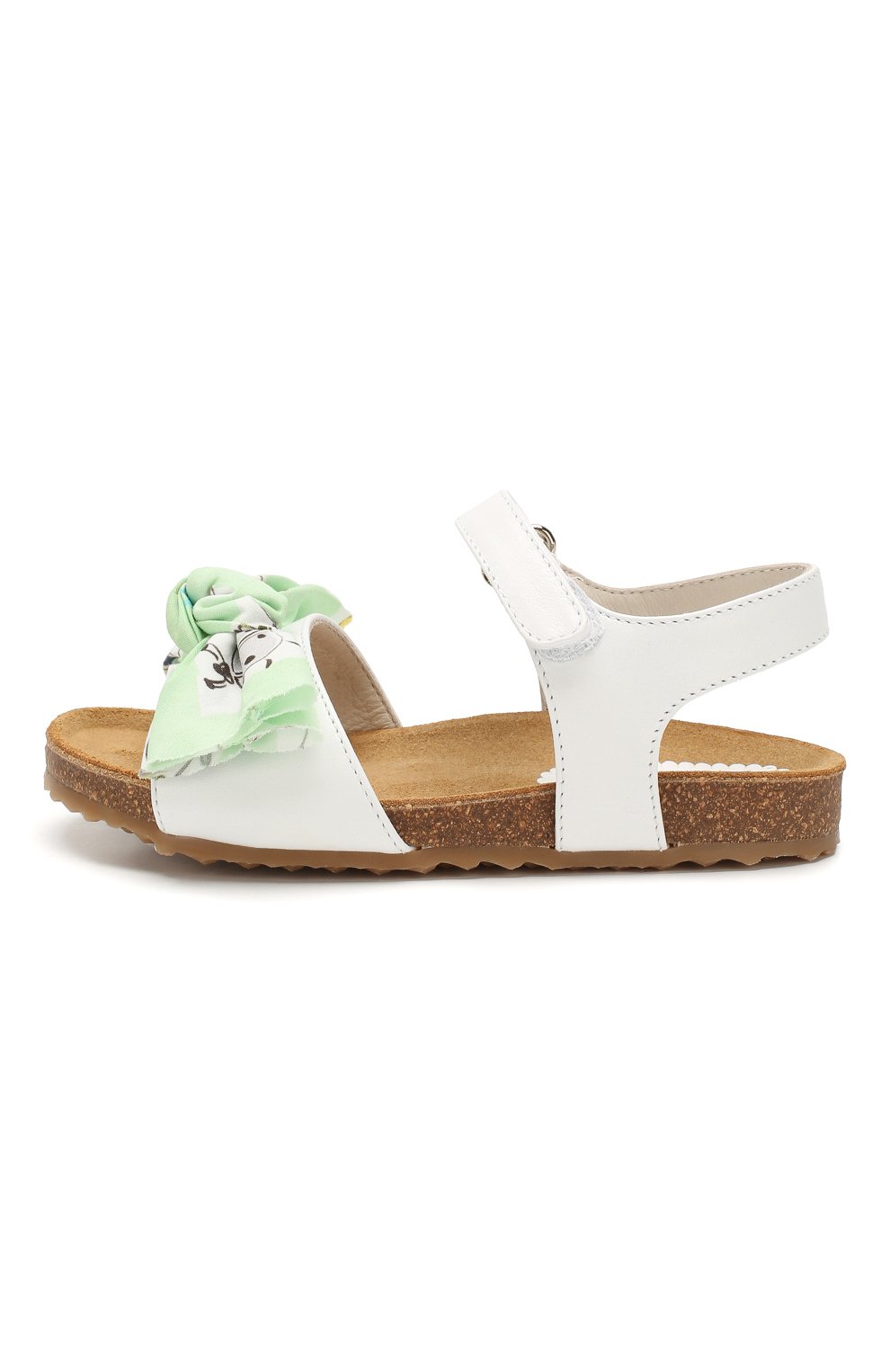 Кожаные босоножки IL GUFO зеленого цвета по цене 20750 руб., арт. G535/VITELL0 NAPPAC0/27-30, фото 2 Кожаные босоножки IL GUFO, арт. G535/VITELL0 NAPPAC0/27-30, фото 2