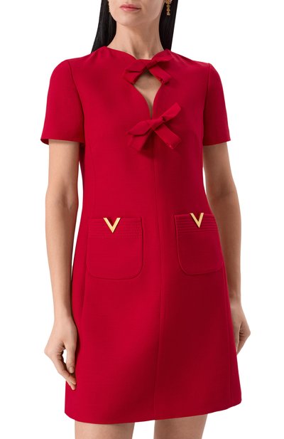 Платье из шерсти и шелка VALENTINO, арт. 6B3VAEV11CF, фото 3