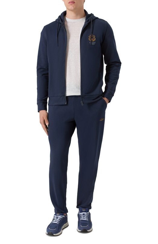 Хлопковый спортивный костюм Aeronautica Militare 251TF086F459 Синий 251TF086F459