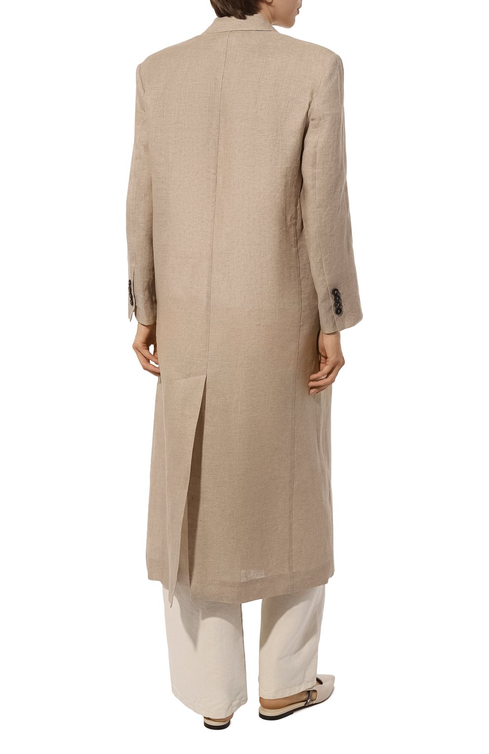 Льняное пальто BRUNELLO CUCINELLI, арт. MH5589705, фото 4