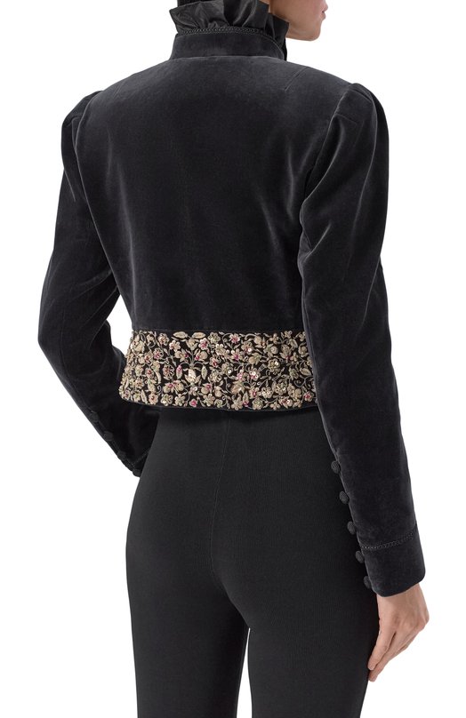 Бархатный жакет Chloé CH25WVE81091 Чёрный  CH25WVE81091 Фото 4