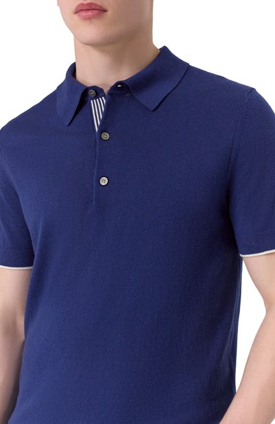 Поло из хлопка и шелка WINDSOR темно-синего цвета по цене 28400 руб., арт. 13 CASHMIL0-P 10018945/30044682, фото 5 Поло из хлопка и шелка WINDSOR, арт. 13 CASHMIL0-P 10018945/30044682, фото 5