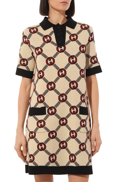 Двустороннее платье из шерсти GUCCI, арт. 678311 XKB5S, фото 3