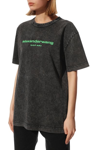 Хлопковая футболка ALEXANDER WANG, арт. UCC1221497, фото 3