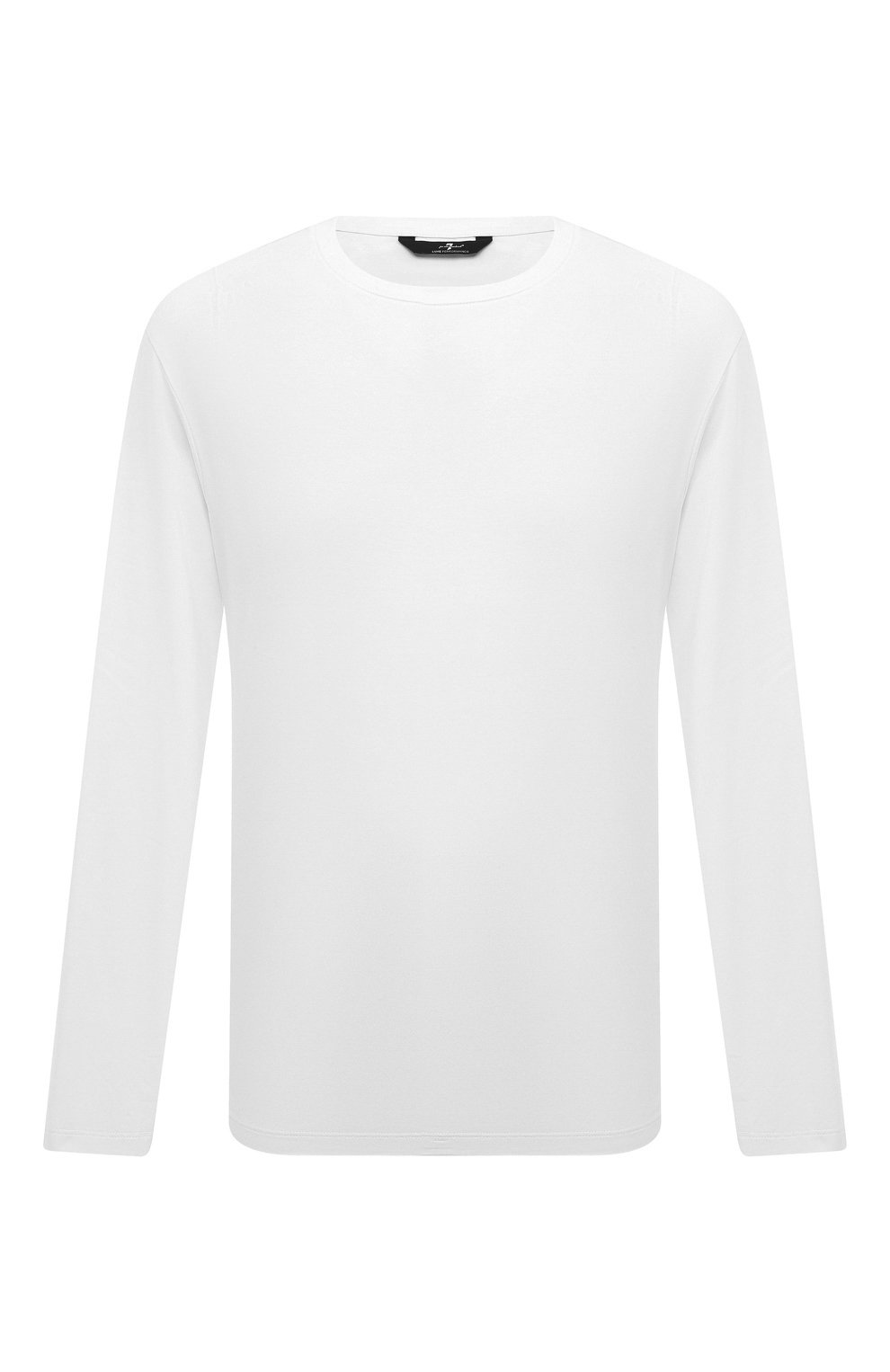 Хлопковый лонгслив 7 FOR ALL MANKIND белого цвета по цене 12650 руб., арт. JSPM2370WH, фото 1 Хлопковый лонгслив 7 FOR ALL MANKIND, арт. JSPM2370WH, фото 1