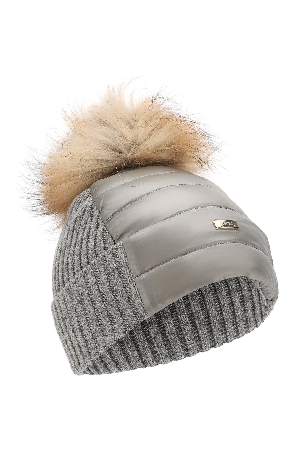 Утепленная шапка с меховым помпоном HERNO, арт. BER001G/12017, фото 1