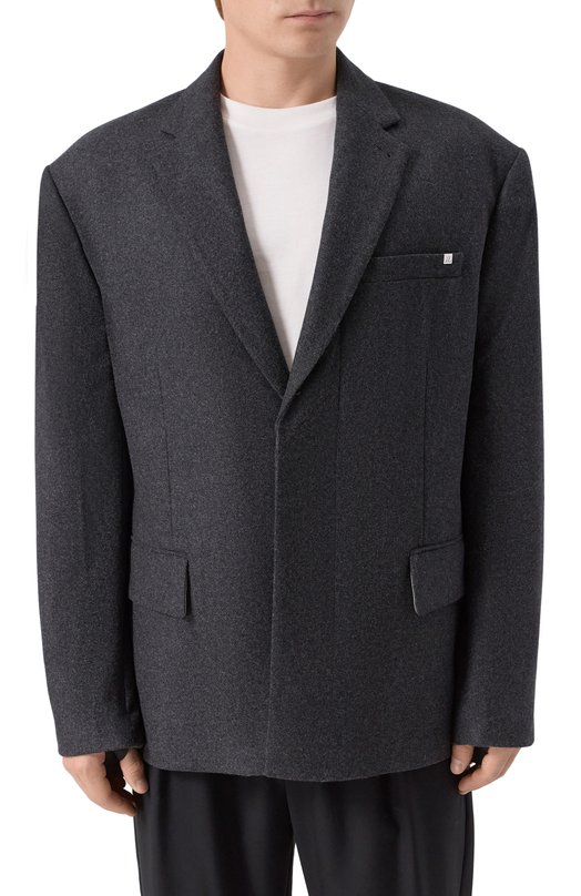 Шерстяной жакет Helmut Lang 010HW197 Серый  010HW197 Фото 4