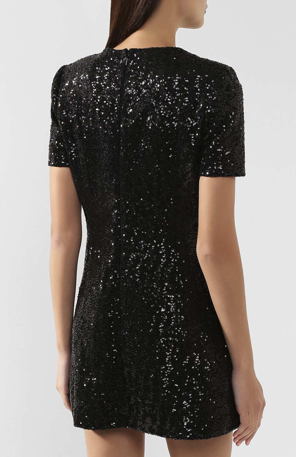 Платье с пайетками SAINT LAURENT черного цвета по цене 286000 руб., арт. 582689/Y401V, фото 4 Платье с пайетками SAINT LAURENT, арт. 582689/Y401V, фото 4