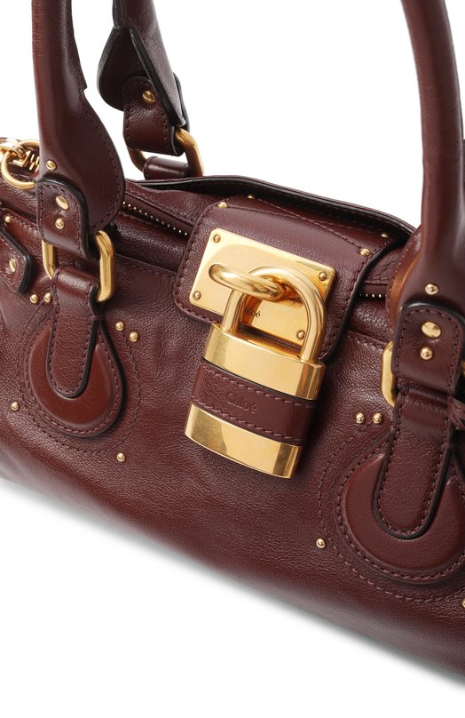 Сумка Paddington Chloé CH25WS802P75 Бордовый  CH25WS802P75 Фото 3