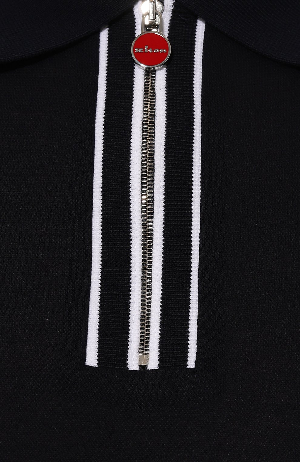 Хлопковое поло KITON темно-синего цвета по цене 87800 руб., арт. UMK1267V4, фото 5 Хлопковое поло KITON, арт. UMK1267V4, фото 5