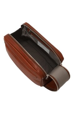 Мужской несессер  BRUNELLO CUCINELLI коричневого цвета, арт. MWZIU334 | Фото 3 (Статус проверки: Проверена категория; Материал: Натуральная кожа; Размер: small; Ювелирные украшения: Назначено)