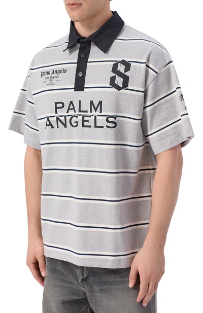 Хлопковое поло PALM ANGELS, арт. PMGB02CS26FAB001, фото 3