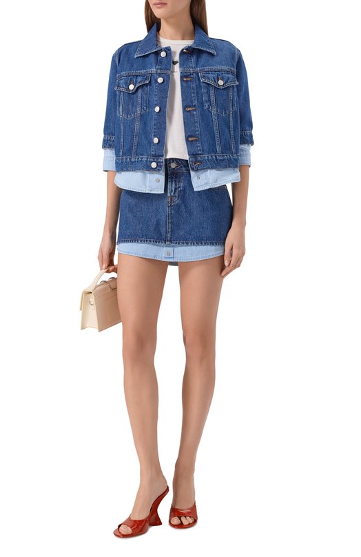 Джинсовая куртка Trucker 7 For All Mankind 7U7H0E52-3DM Синий  7U7H0E52-3DM Фото 2