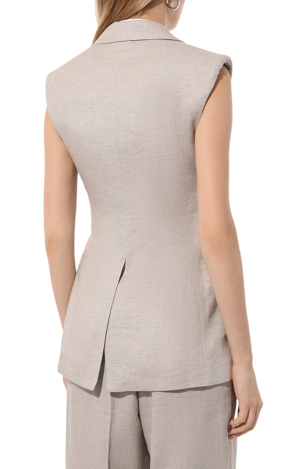 Льняной жилет BRUNELLO CUCINELLI, арт. MH5672006, фото 4