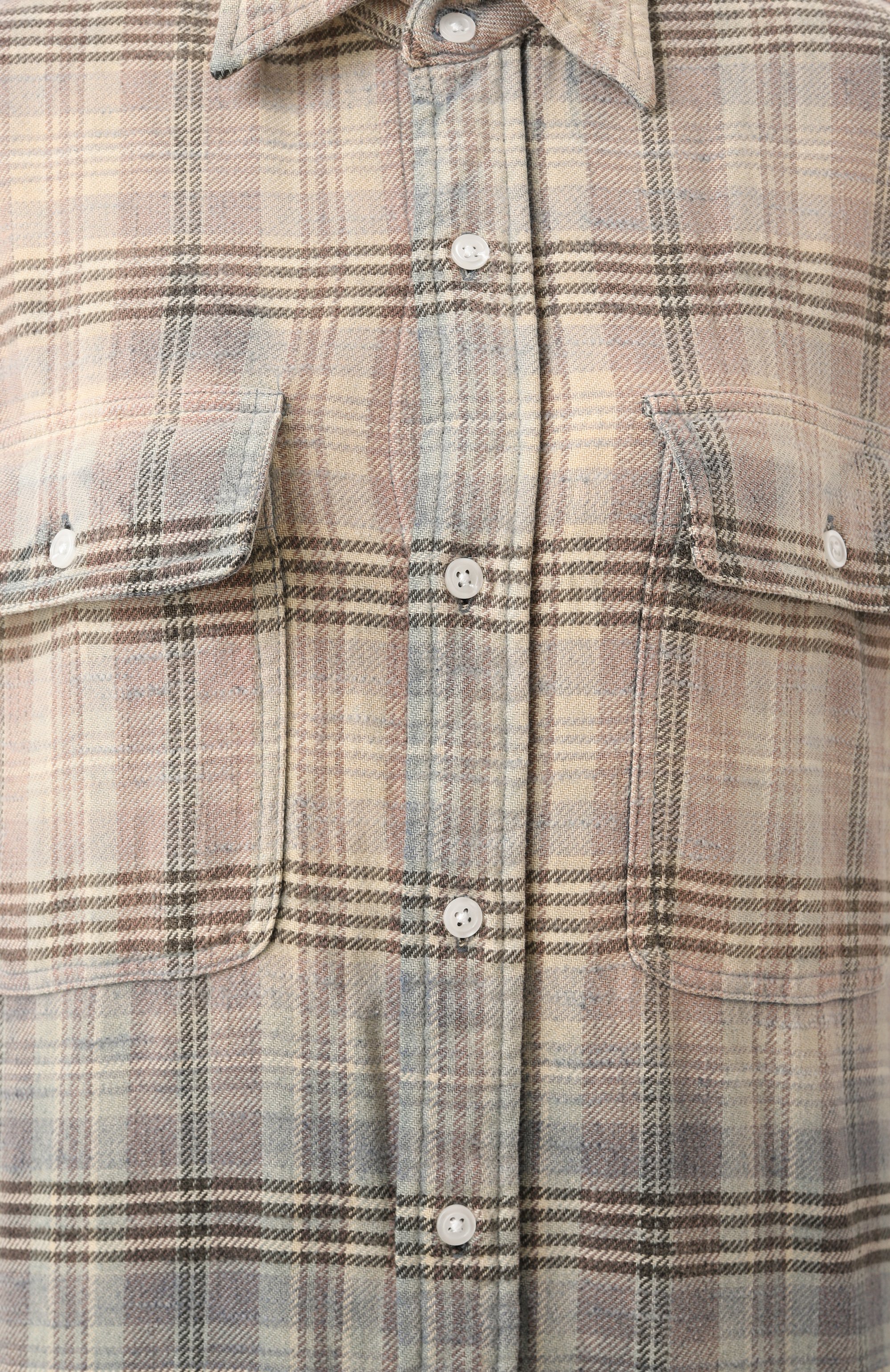 Хлопковая рубашка R13 разноцветного цвета по цене 74600 руб., арт. R13WR266-R458B, фото 6 Хлопковая рубашка R13, арт. R13WR266-R458B, фото 6