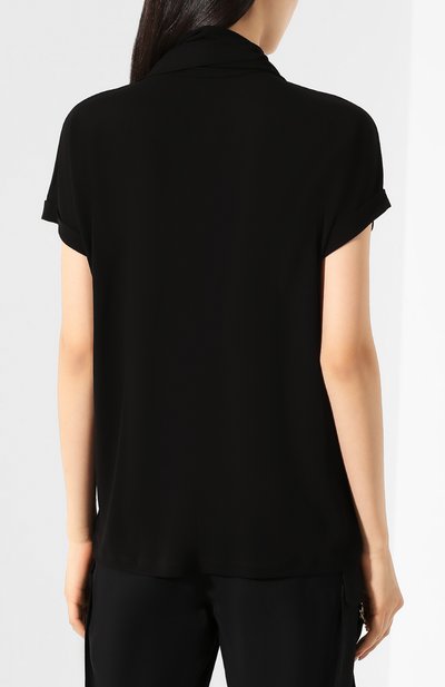 Топ из вискозы BALMAIN черного цвета по цене 118500 руб., арт. TF10295/J024, фото 4 Топ из вискозы BALMAIN, арт. TF10295/J024, фото 4