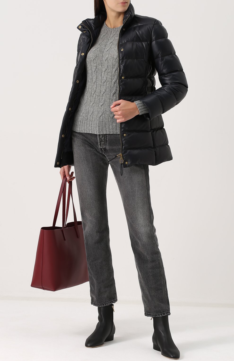 Приталенный стеганый пуховик с воротником-стойкой RALPH LAUREN, арт. 290679455, фото 2