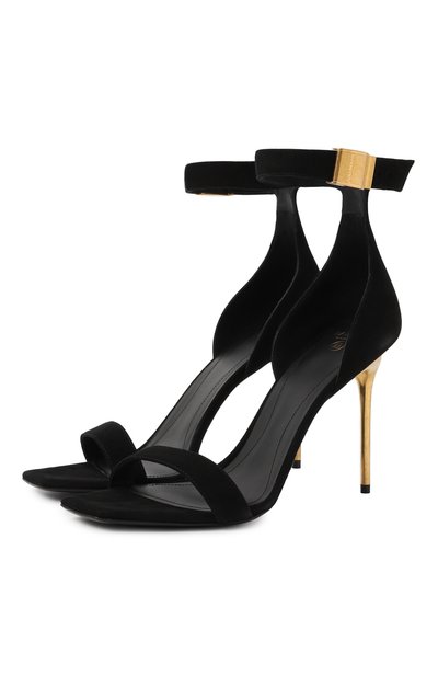 Женские замшевые босоножки uma BALMAIN, арт. AN1UH742LCMK