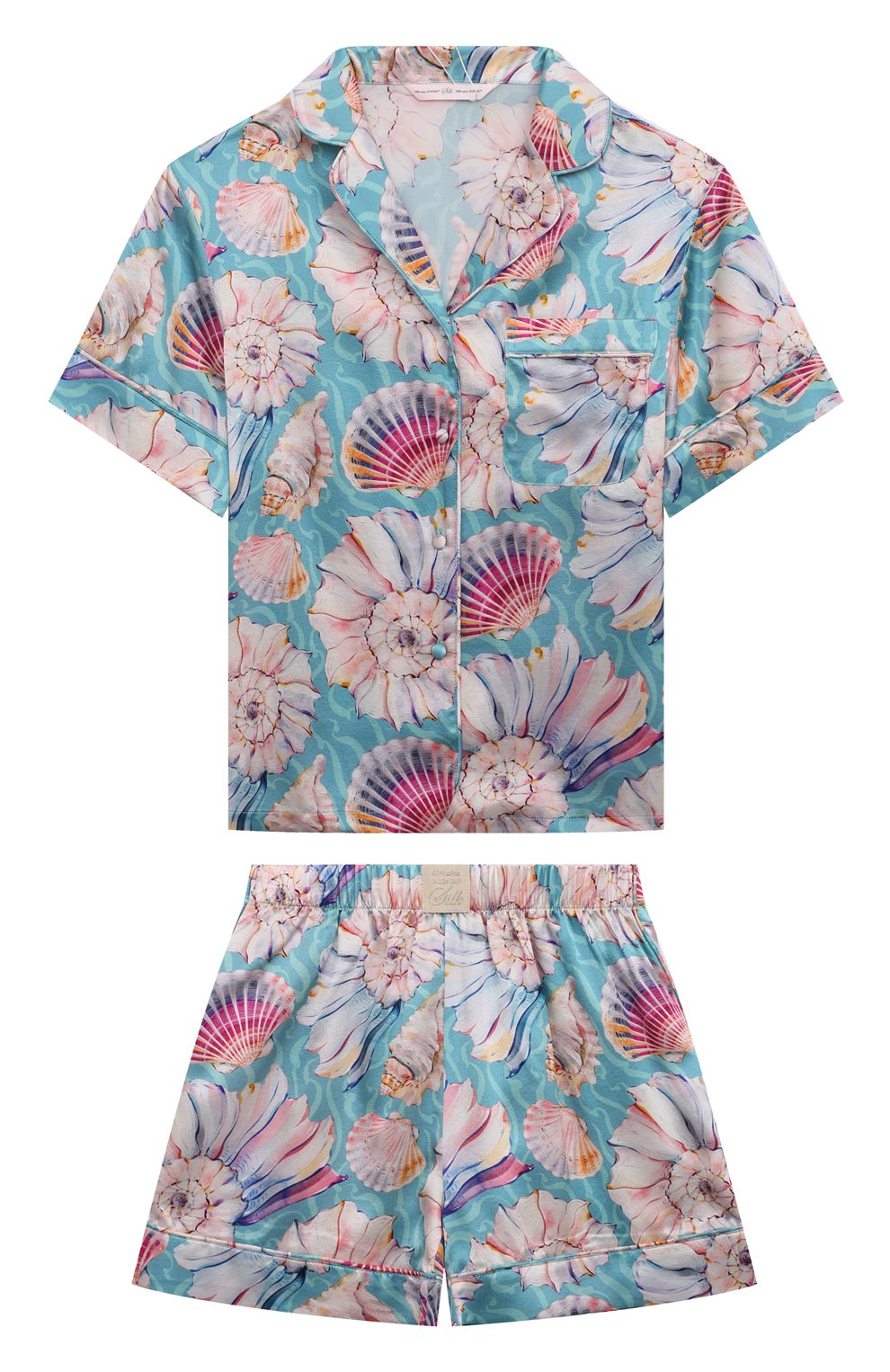 Шелковая пижама NORVEG разноцветного цвета по цене 19500 руб., арт. 24HSSSJSG-100, фото 1 Шелковая пижама NORVEG, арт. 24HSSSJSG-100, фото 1