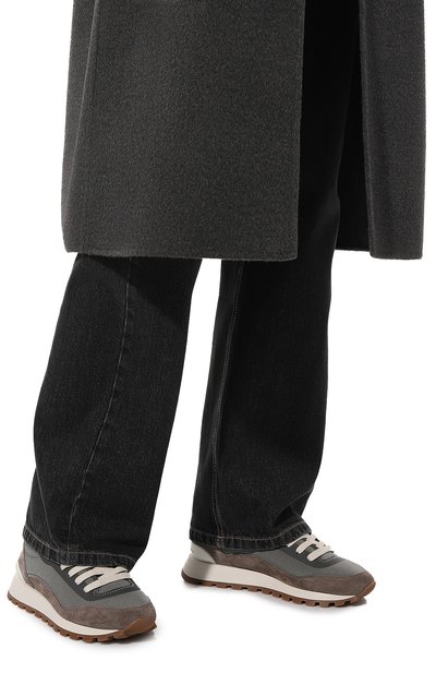 Комбинированные кроссовки BRUNELLO CUCINELLI, арт. MZSFGBP166, фото 3