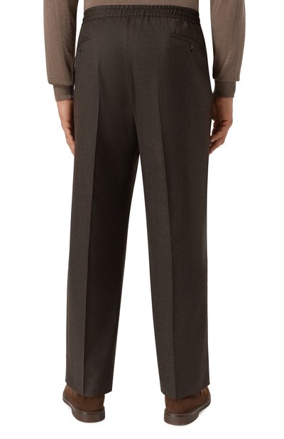 Шерстяные брюки CORNELIANI темно-коричневого цвета по цене 54850 руб., арт. 264L27-2618111, фото 4 Шерстяные брюки CORNELIANI, арт. 264L27-2618111, фото 4