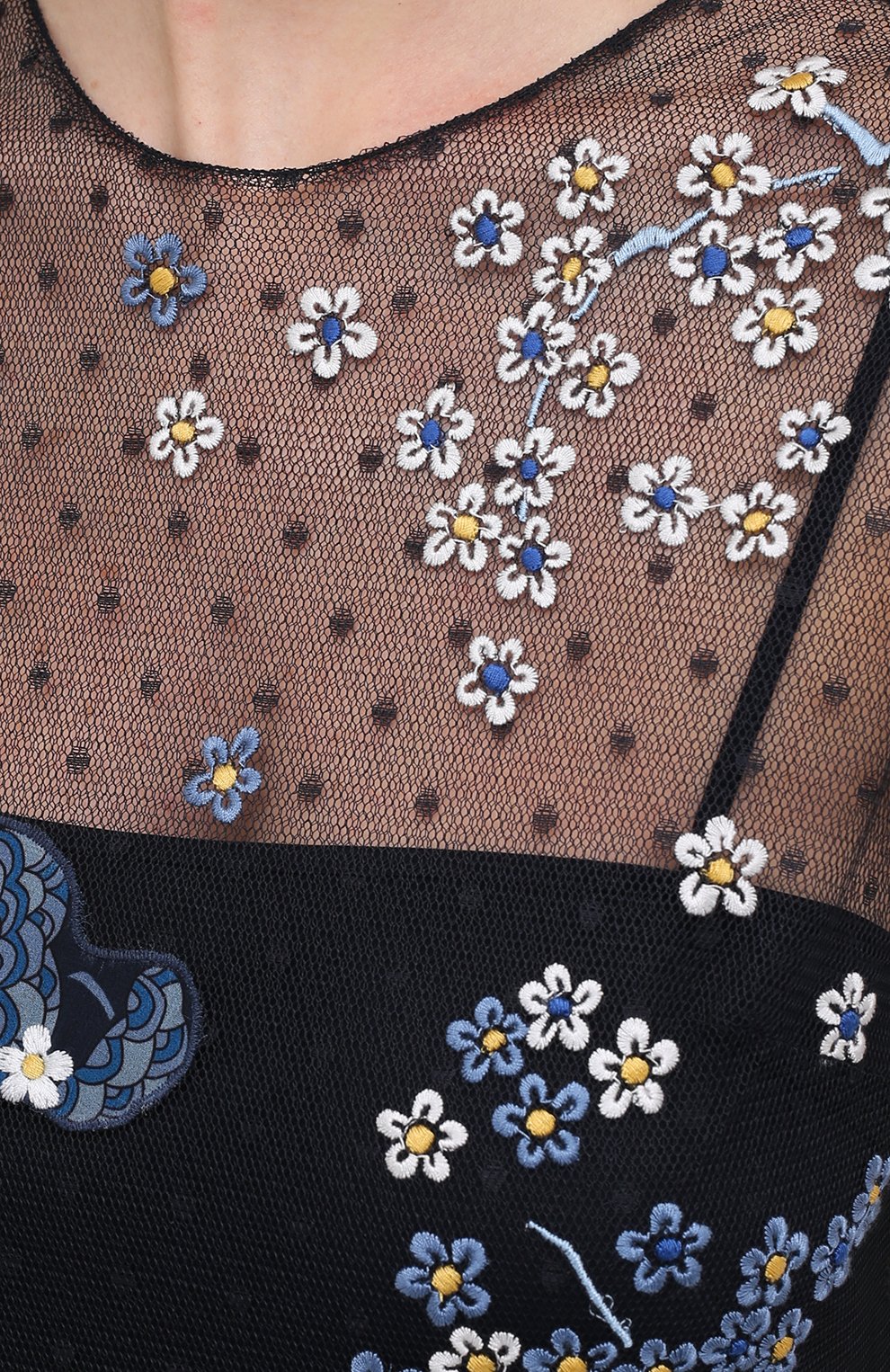 Платье REDVALENTINO темно-синего цвета по цене 115500 руб., арт. VR3VA17E/5QM, фото 5 Платье REDVALENTINO, арт. VR3VA17E/5QM, фото 5
